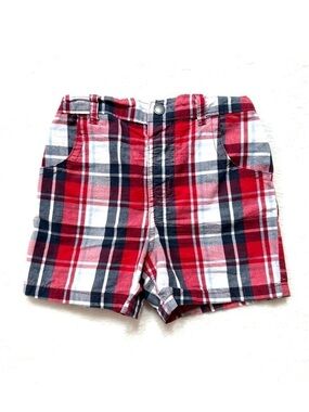 ⭐️ 5 for $25 Garanimals Plaid Cotton Baby Shorts Blue White & Red Size 18 Months